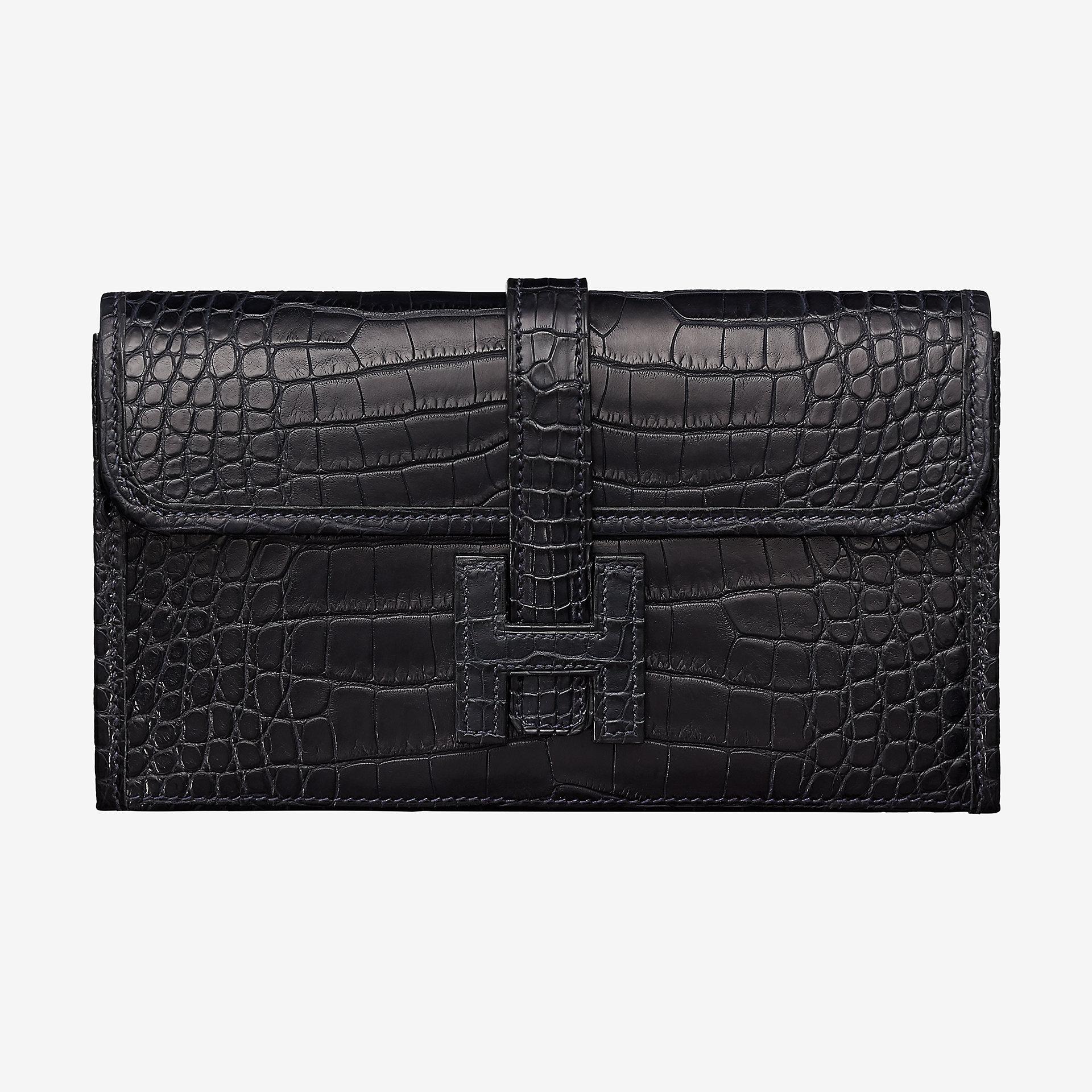 臺灣臺南市 Hermes Jige Duo wallet CA76 bleu indigo alligator