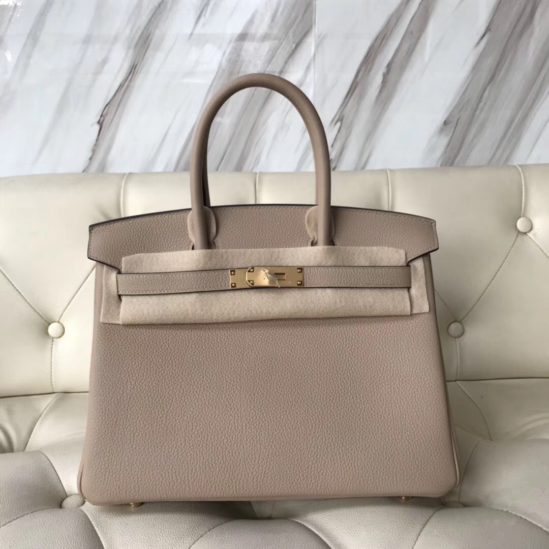 【爱马仕铂金包】hermes Birkin 25 Epsom 18 Etoupe大象灰银扣尺寸 正品价格_铂金包Birkin epsom_58手工缝制