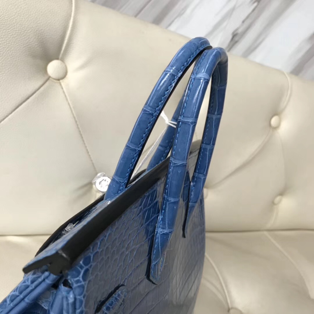 北京爱马仕包包 Hermes Constance Mini 19 7Q 希腊蓝 Blue Mykonos 美洲鳄鱼银扣-Hermès ...