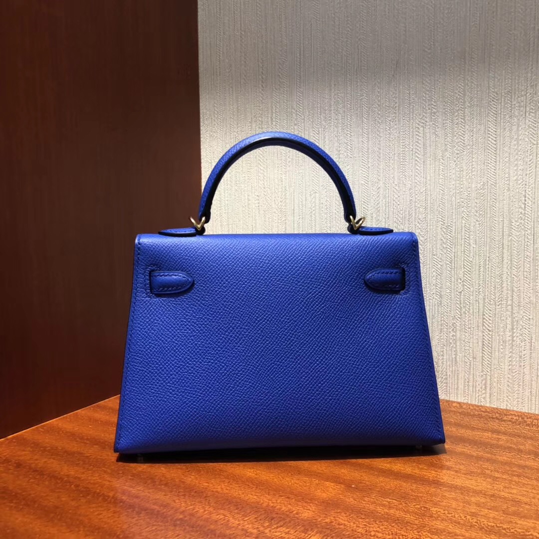 HERMES Malaysia Price MiniKelly2代 Epsom I7琉璃蓝 Blue zellige 金扣-Hermes Birkin kelly constance ...