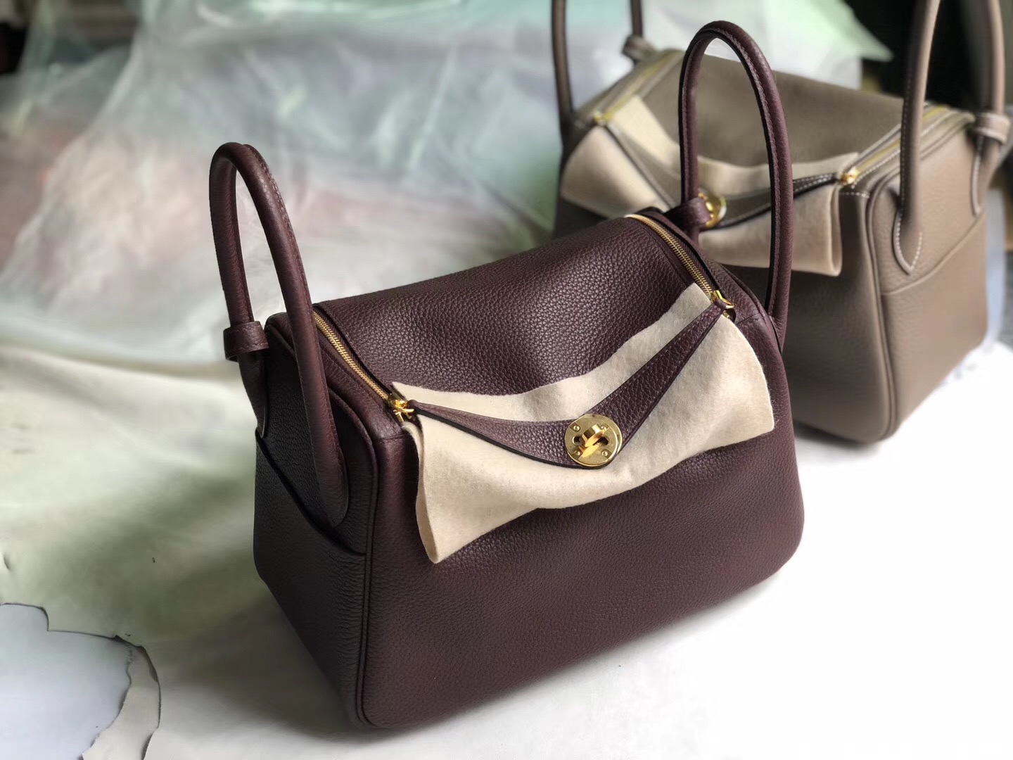 臺灣臺中市愛馬仕愛馬仕林迪包 Hermes lindy 26cm clemence 57 Bordeaux