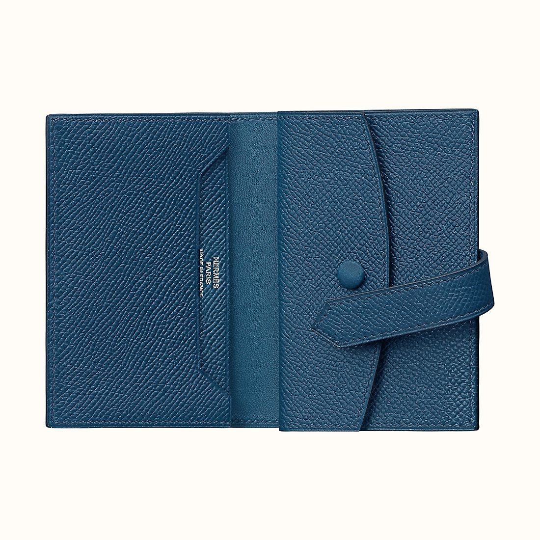 臺北市愛馬仕短錢包價格及圖片 Hermes Bearn mini wallet CKS4 Deep Blue
