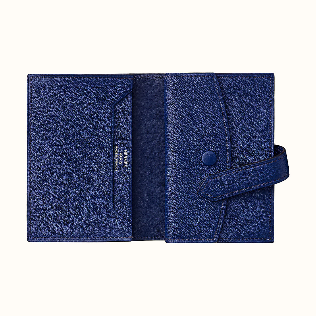 臺灣臺北市愛馬仕短錢包 Hermes Bearn mini wallet CK73 Bleu Saphir 寶石藍