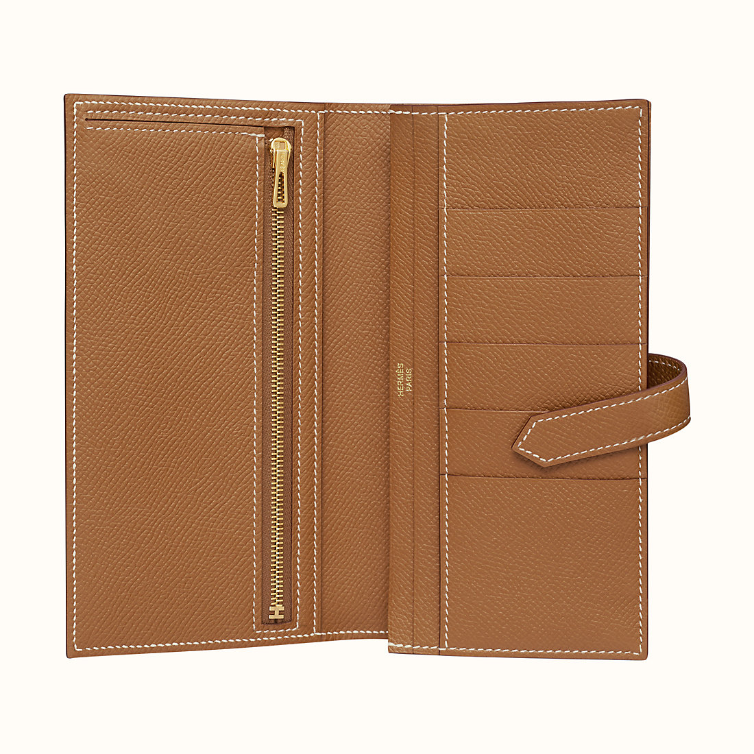 香港北區愛馬仕錢包 Hermes Bearn wallet CC37 Gold Epsom