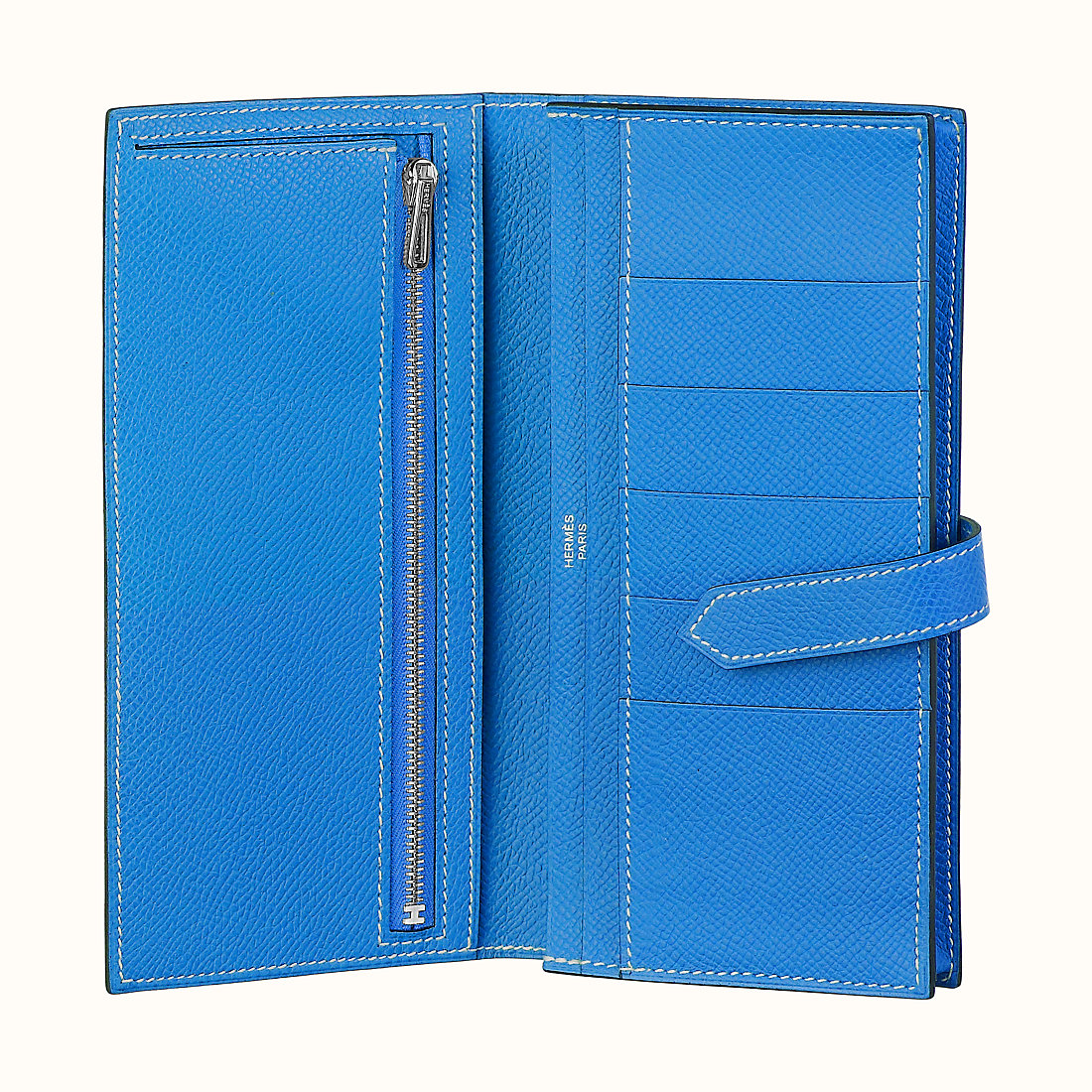 Hermes Bearn wallet Epsom CKB3 Bleu Zanzibar 坦桑尼亞藍