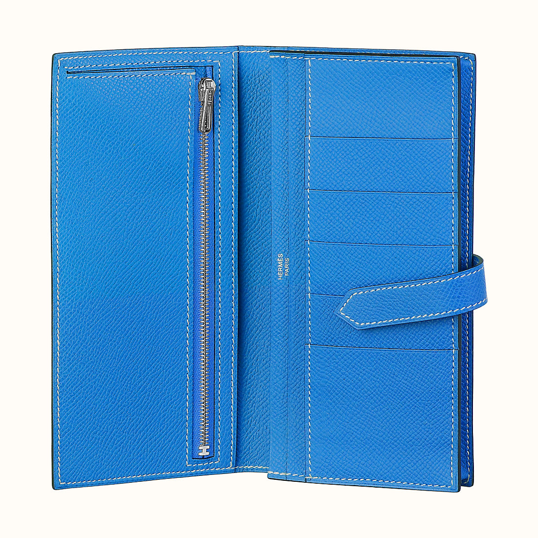 Hermes Bearn wallet Epsom CKB3 Bleu Zanzibar 坦桑尼亞藍