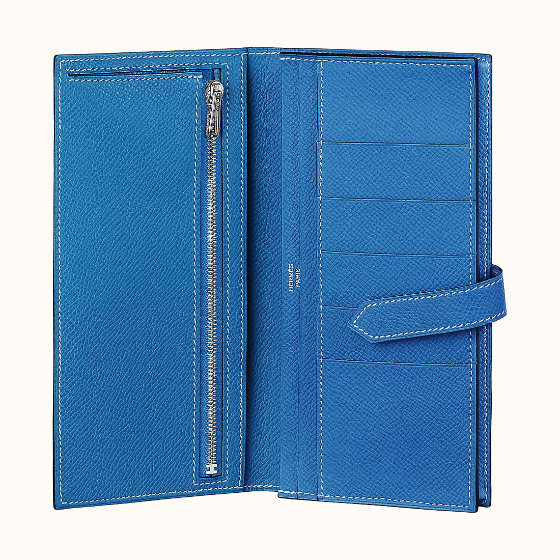 臺灣基隆市 Hermes Bearn wallet Epsom CKI7 Bleu Zellige 琉璃藍