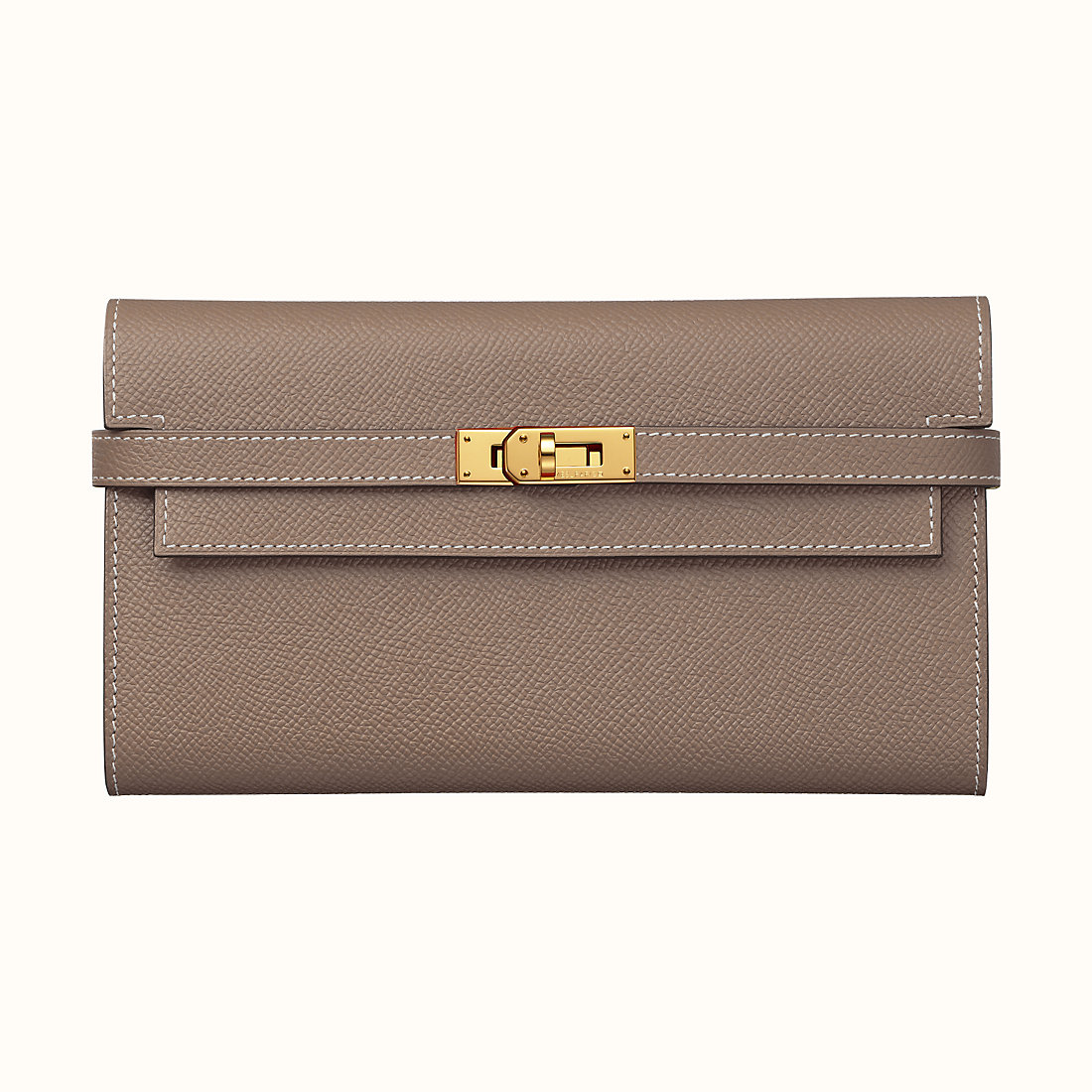 愛馬仕凱利錢包哪款好 Hermes Kelly classic wallet CC18 Étoupe 大象灰