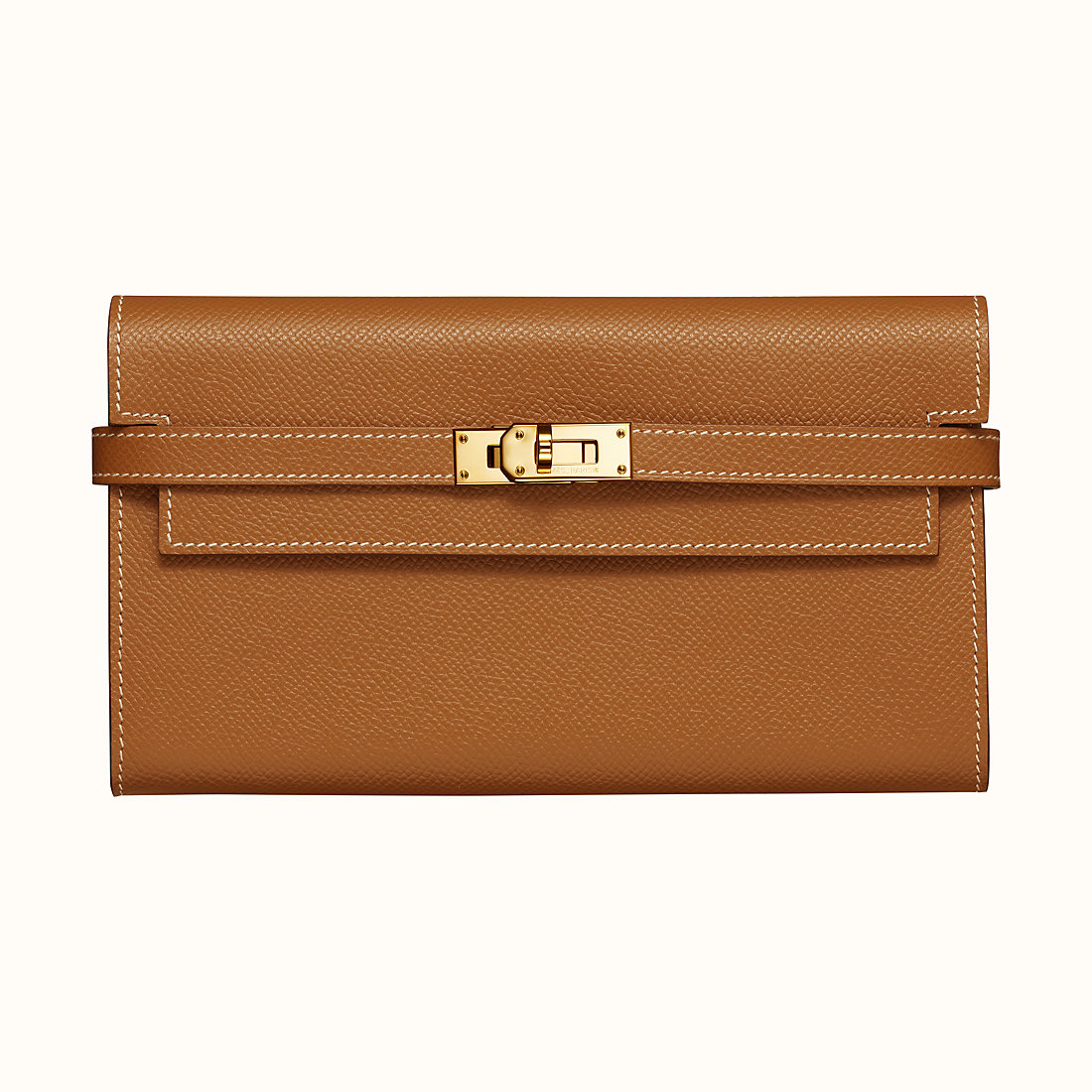 臺灣高雄市愛馬仕 Hermes Kelly classic wallet CC37 Gold 金棕色 Epsom