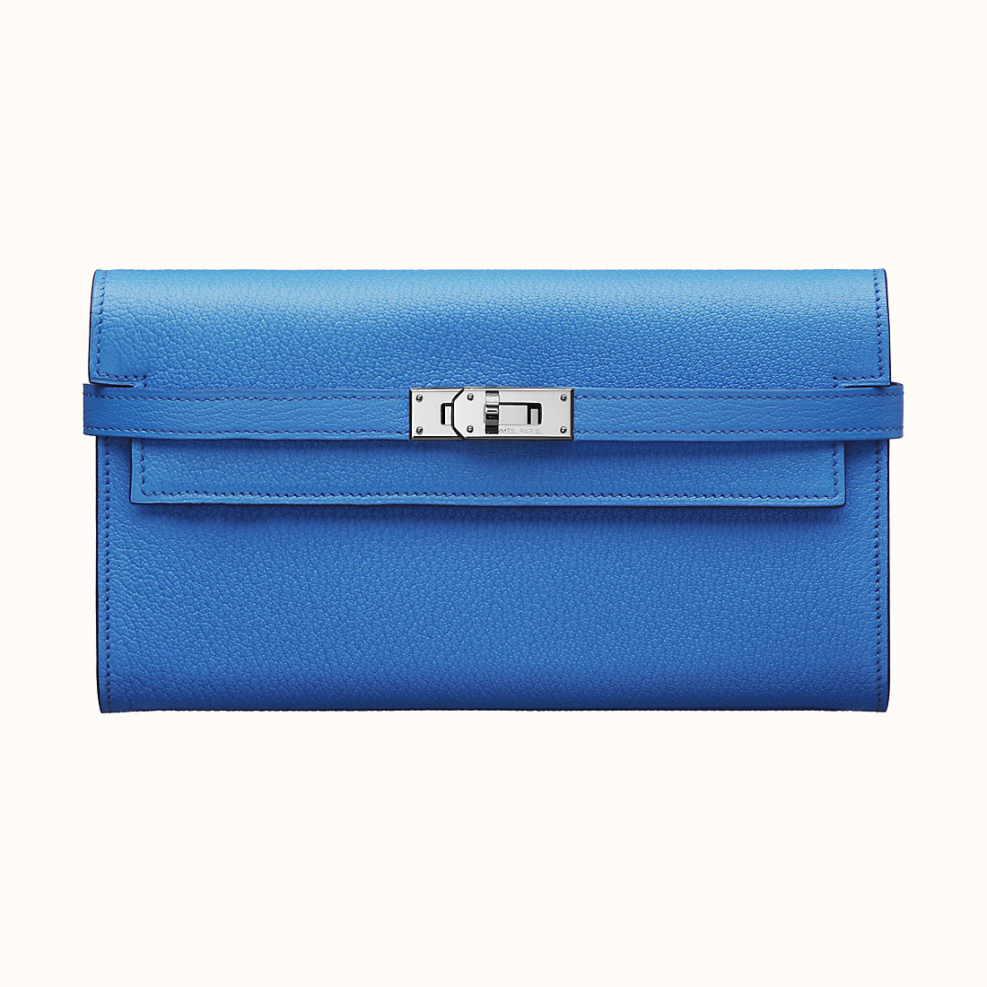 Hermes Kelly classic wallet CKB3 Bleu Zanzibar 坦桑尼亞藍 山羊皮