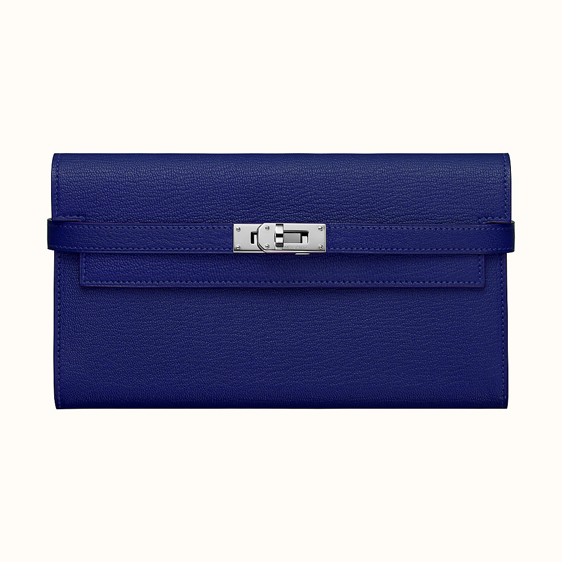 臺灣金門縣 Hermes Kelly classic wallet CKM3 Bleu Encre 墨水藍 山羊皮