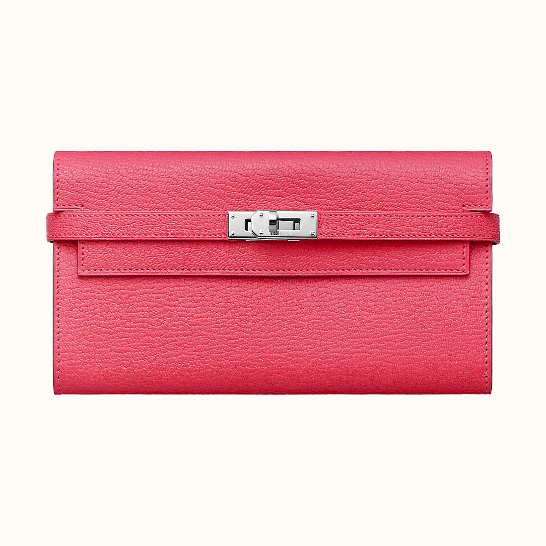 臺灣連江縣愛馬仕長款錢包 Hermes Kelly classic wallet CKU5 Rose Lipstick