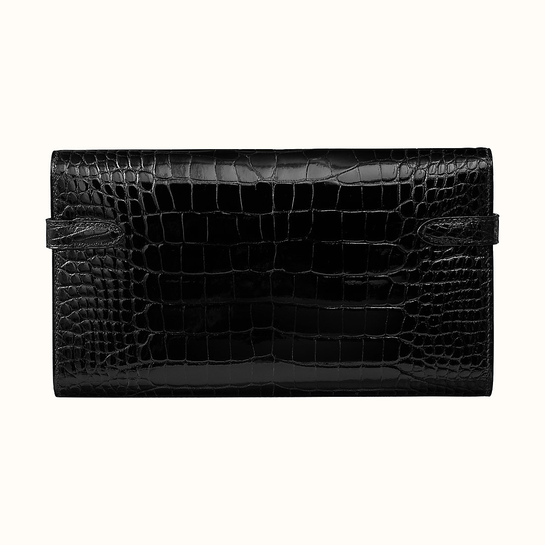 臺灣新竹市 Hermes Kelly Classic wallet alligator CC89 Noir