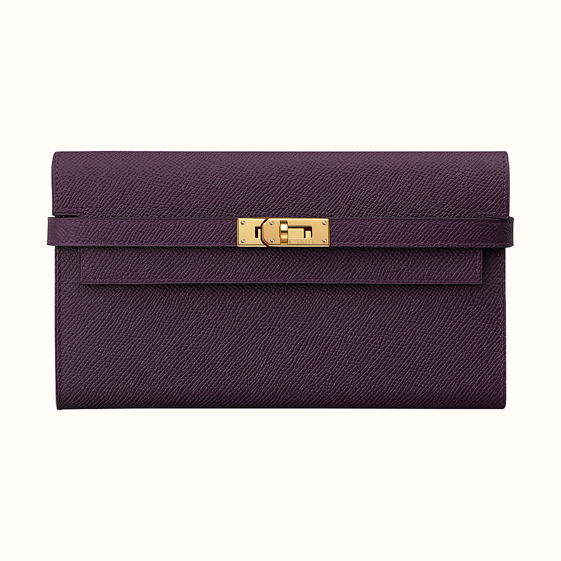 臺灣基隆市愛馬仕長款錢包 Hermes Kelly classic verso wallet Raisin/Anémone