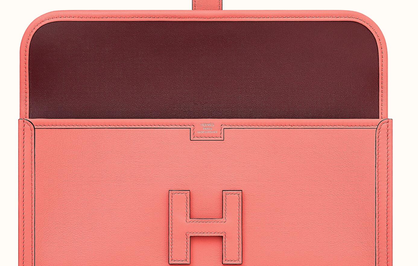 Hermes Jige Elan 29 verso clutch Rose D’été/CK57 Bordeaux