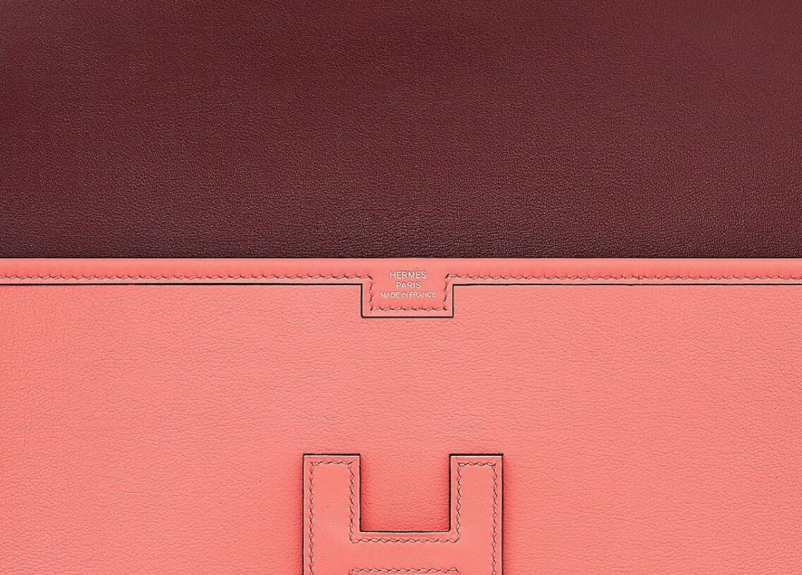 Hermes Jige Elan 29 verso clutch Rose D’été/CK57 Bordeaux