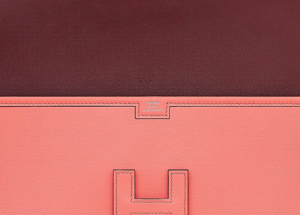 Hermes Jige Elan 29 verso clutch Rose D’été/CK57 Bordeaux