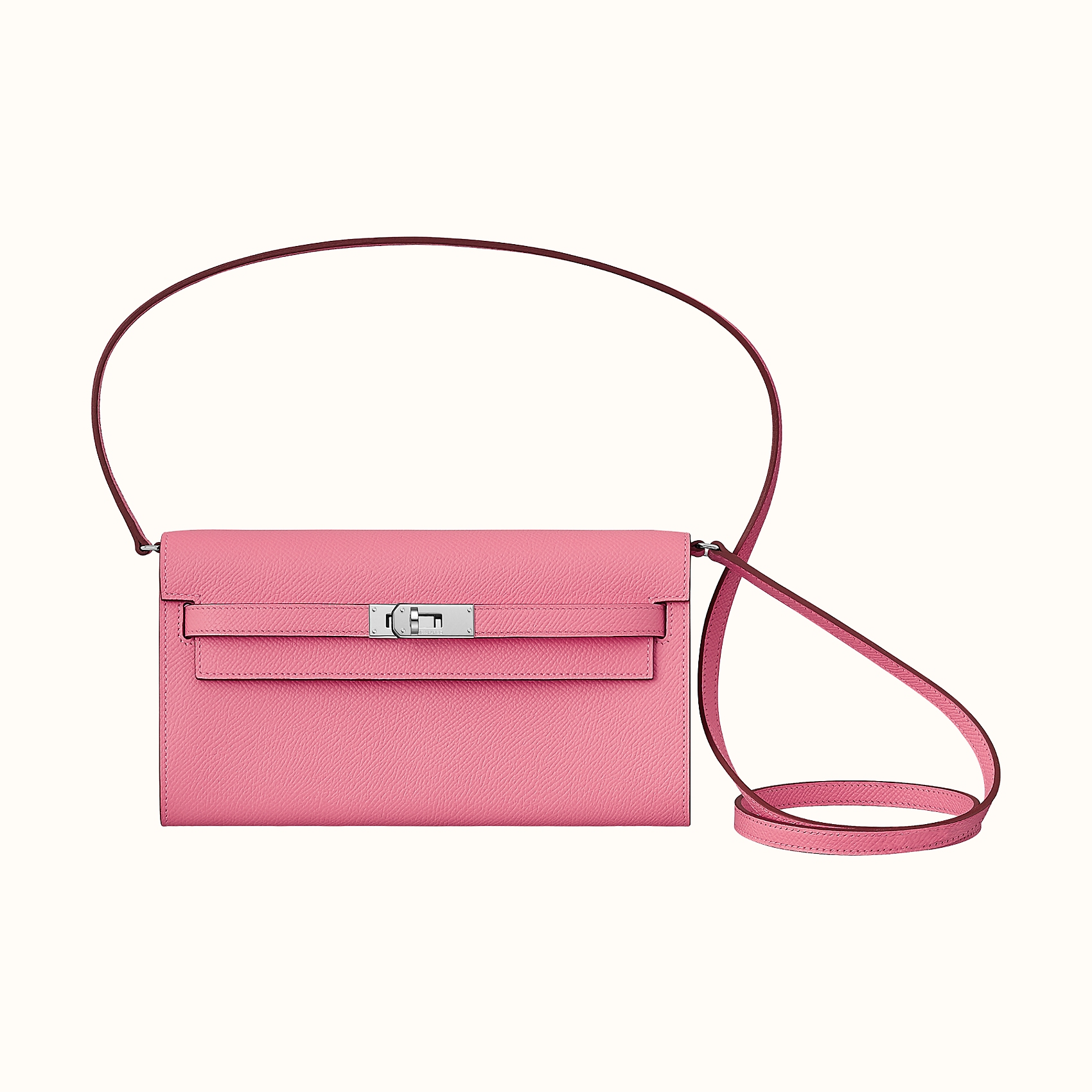 Hermes Portefeuille Kelly Classique To Go CK1Q Rose Confetti