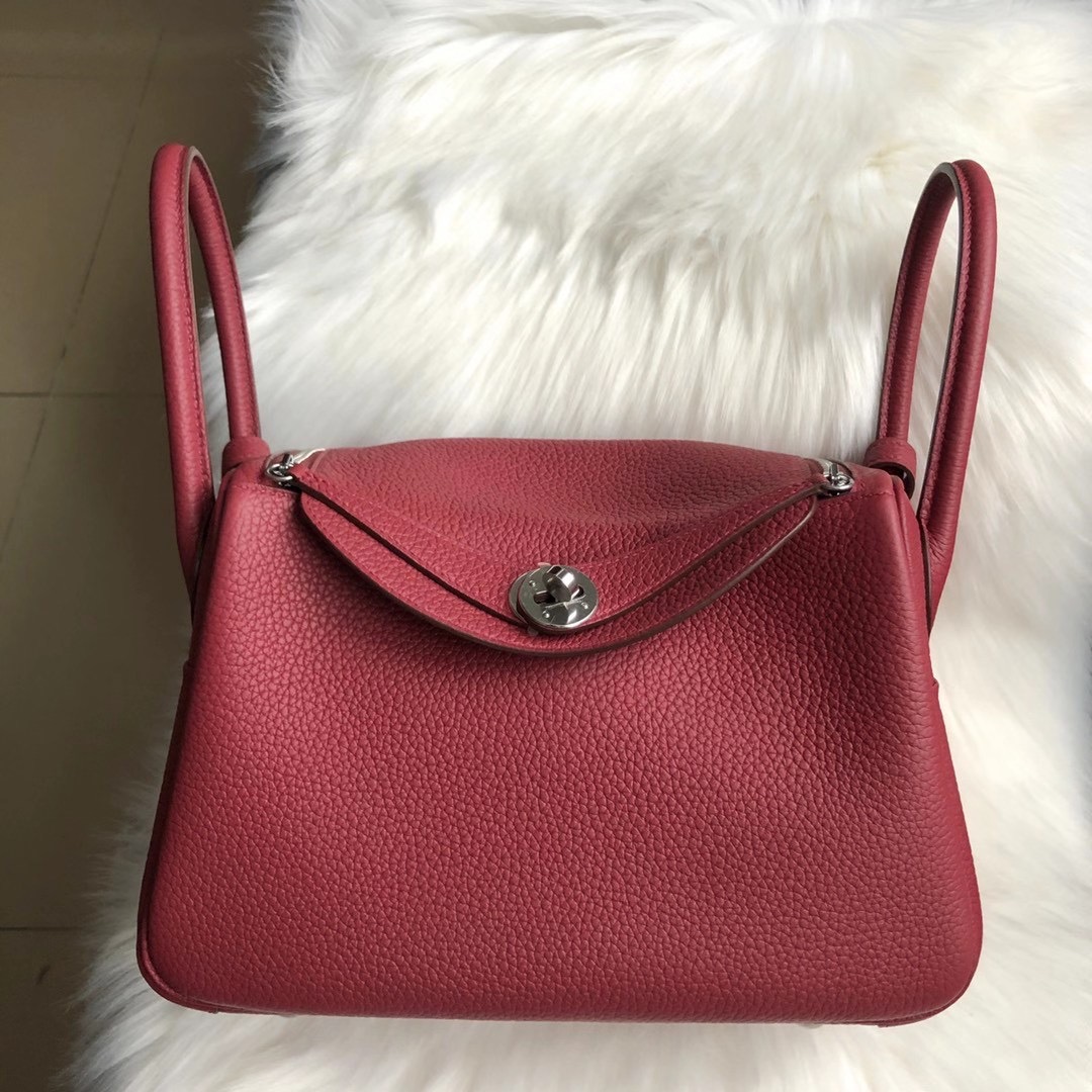 臺灣雲林縣 嘉義縣 Hermes Lindy 26cm Clemence K1 Rouge Grenat 石榴紅