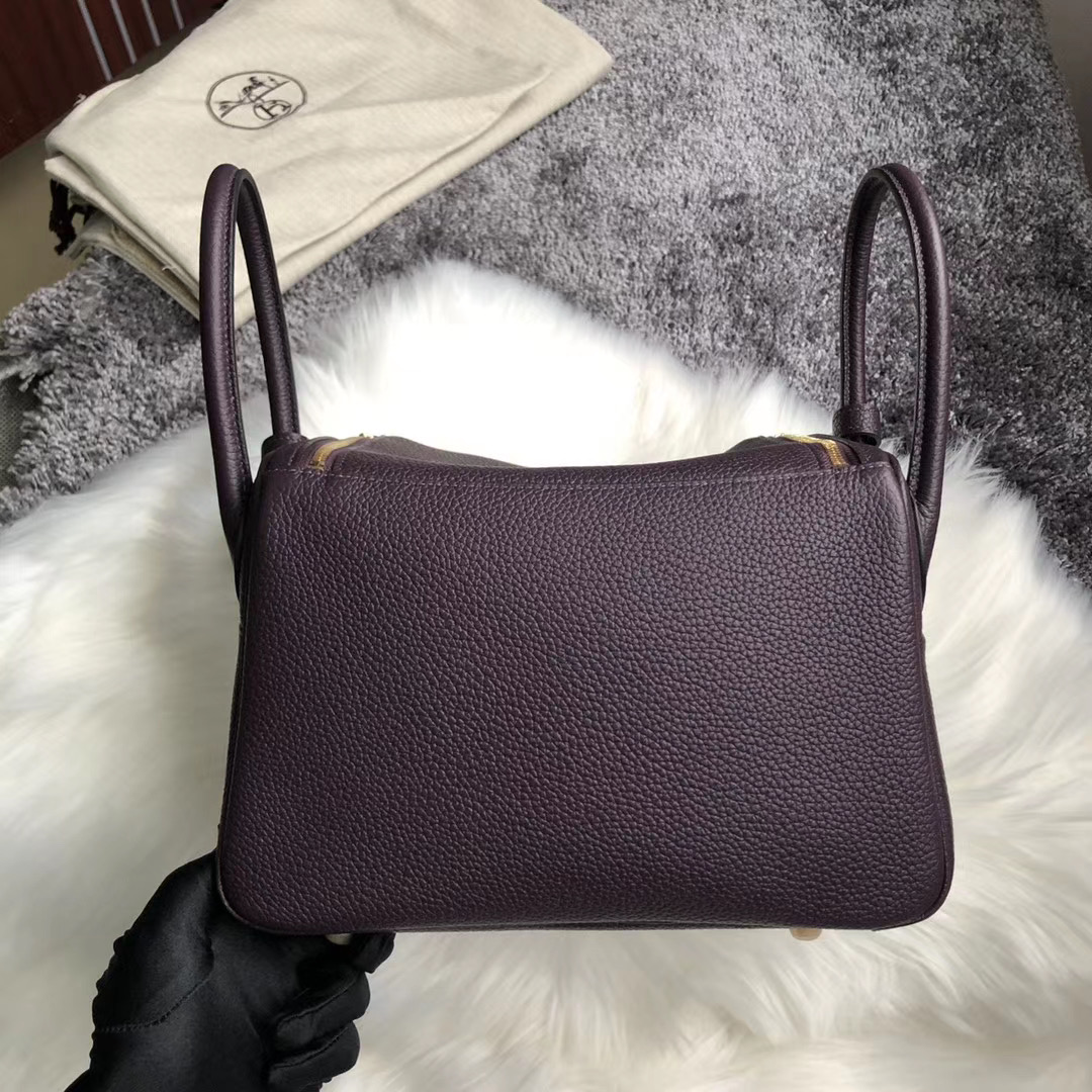 香港黃大仙區愛馬仕琳迪包 Hermes Lindy 26cm Clemence CC59 葡萄紫 Raisin