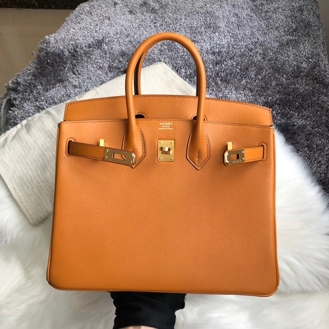 香港大埔區愛馬仕鉑金包 Hermes Birkin 25cm Swift 1H toffee 太妃糖 金扣