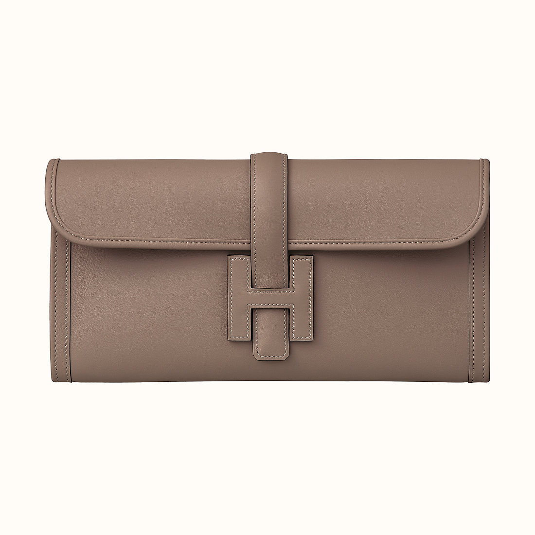 Hermes Jige Elan 29 clutch CA18 Étoupe Swift calfskin