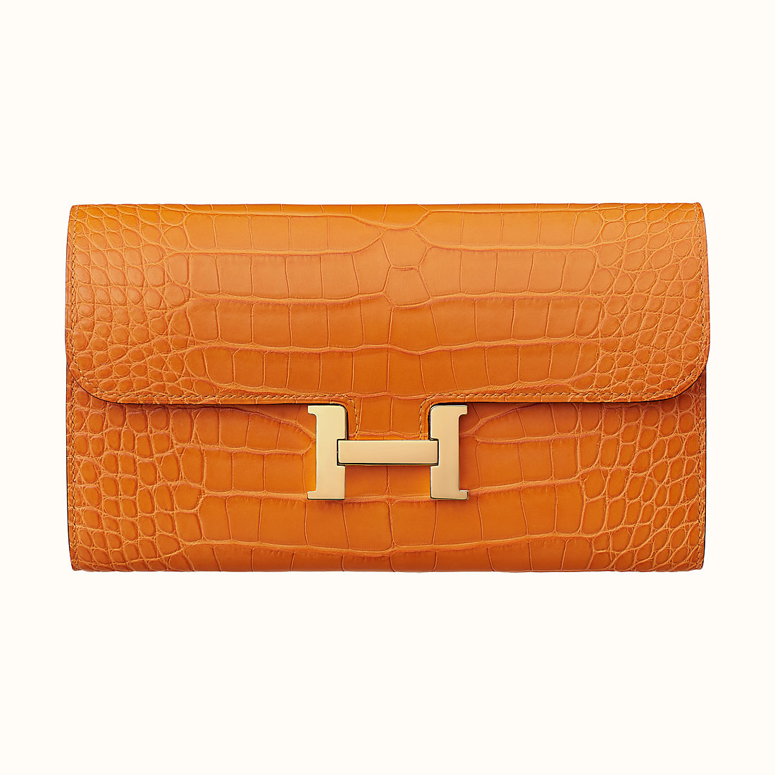 臺北市愛馬仕康斯坦斯長錢包 Hermes Constance wallet CCI9 Abricot 杏黃色