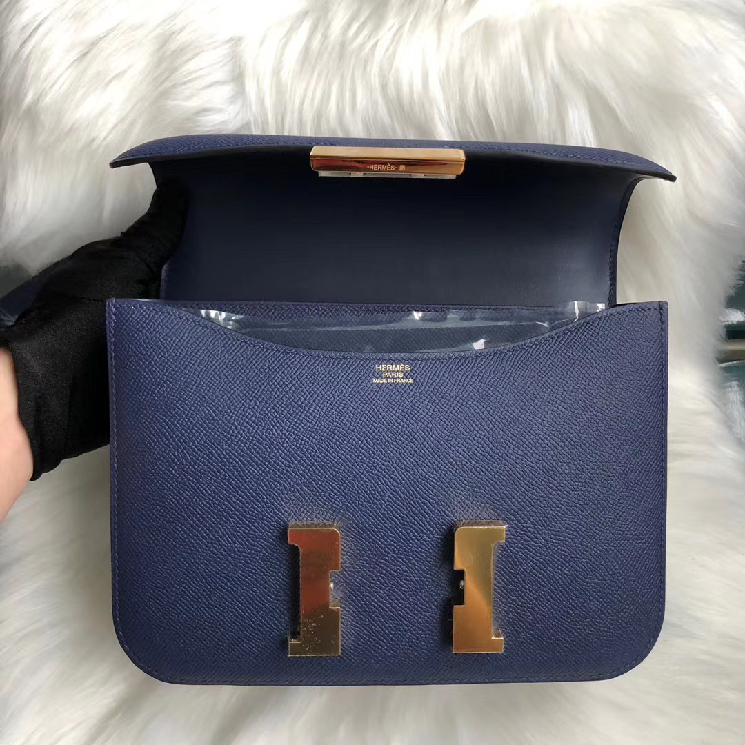 臺灣臺北市中正區 Hermes Constance 24cm Epsom 73 Blue Sapphire