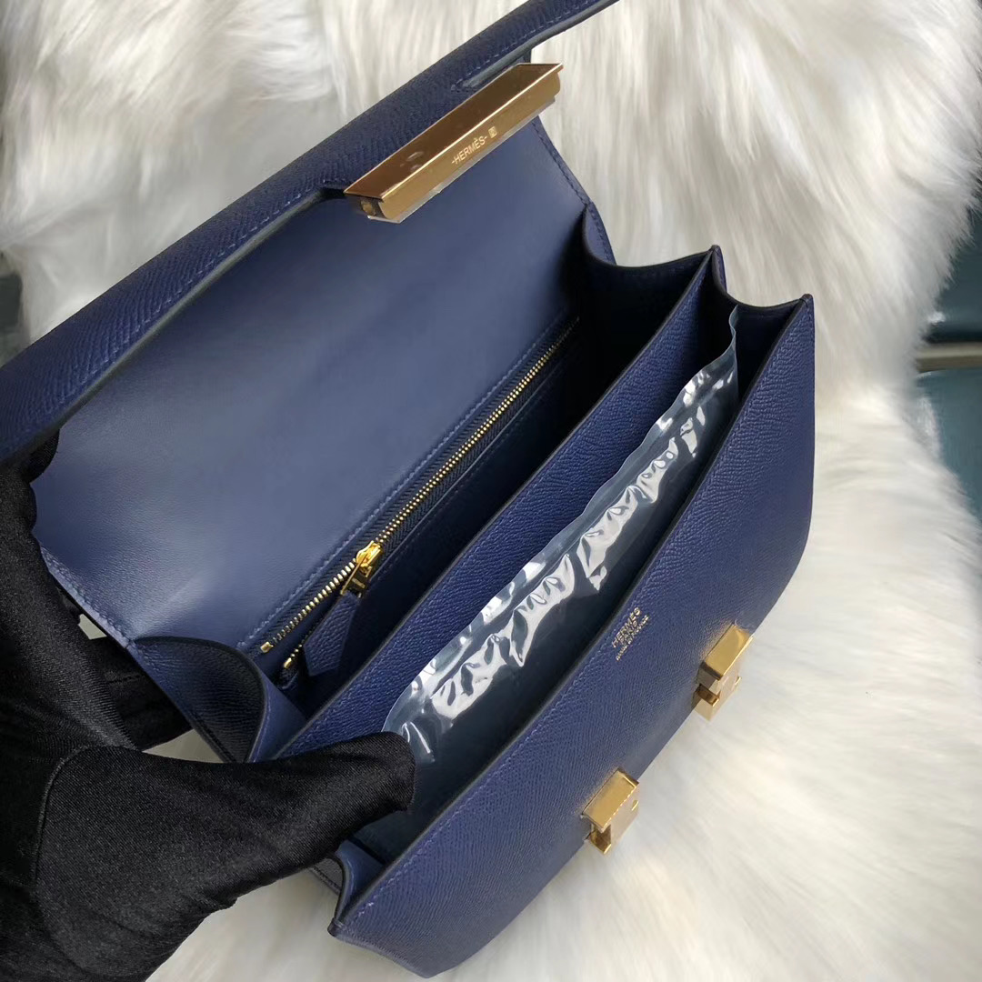 臺灣臺北市中正區 Hermes Constance 24cm Epsom 73 Blue Sapphire