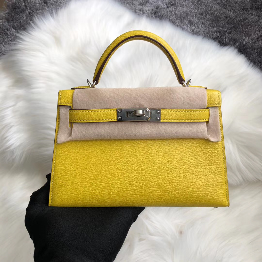 香港葵青區 Hermes kelly mini 2 價格 Chevre M9金盞花黃 山羊皮