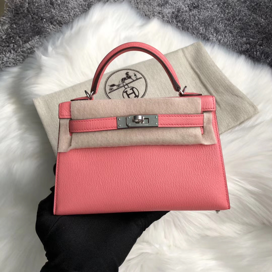 新北市板橋區 Hermes Kelly Mini II Handbag Chevre 8W Rose Azalée