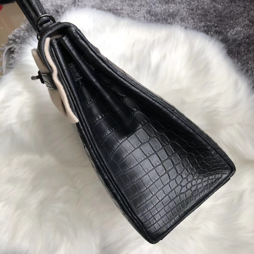 臺灣新北市金山區愛馬仕 Hermes Kelly 32cm So Black Matte Nilo Crocodile