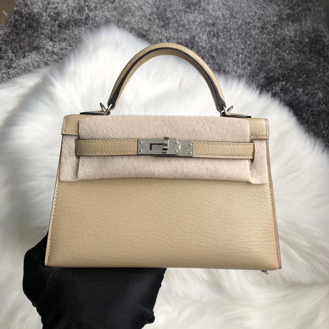 臺灣新北市永和區 Hermes Kelly Mini II Handbag Chevre S2 Trench 風衣灰