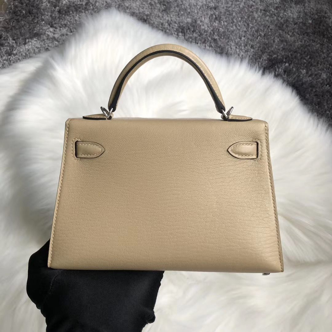 臺灣新北市永和區 Hermes Kelly Mini II Handbag Chevre S2 Trench 風衣灰