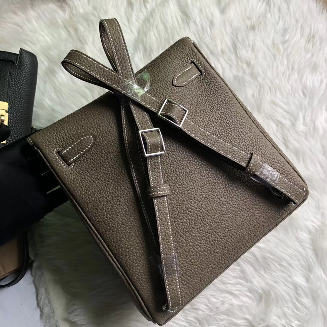 新北市汐止區愛馬仕包包 Hermes Kelly Ado Backpack CK18 Etoupe