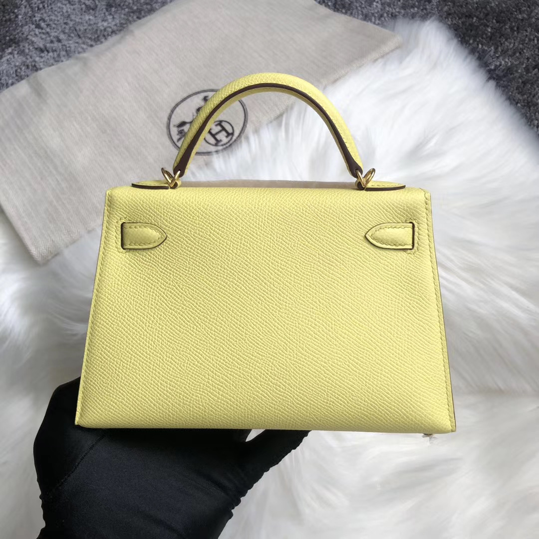 臺中市大雅區愛馬仕mini Kelly 2 價格 Hermes Kelly Mini II C9 Soupre 鵝蛋黃