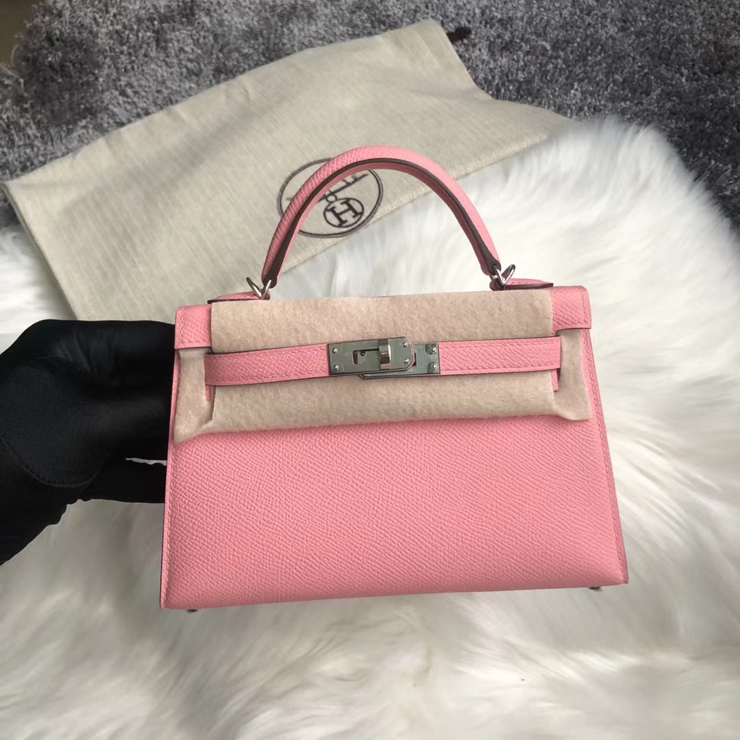 愛馬仕凱莉迷妳二代價格 Hermes Kelly Mini II CK1Q Rose Confetti 奶昔粉