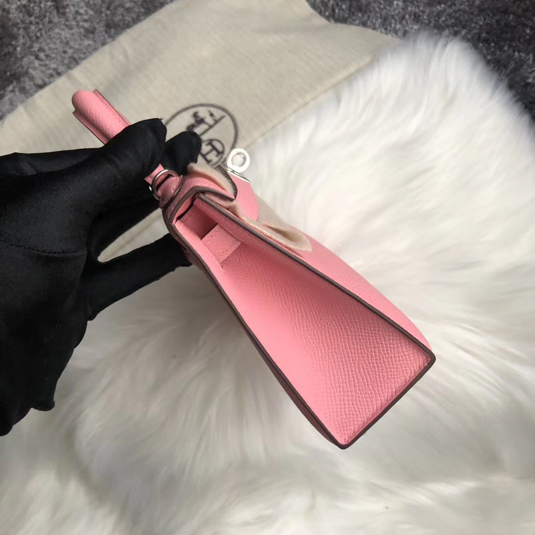 愛馬仕凱莉迷妳二代價格 Hermes Kelly Mini II CK1Q Rose Confetti 奶昔粉