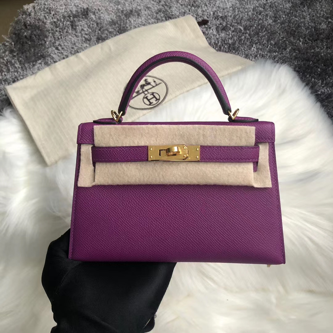 臺灣新北市汐止區 Hermes Kelly Mini 2代 Handbag P9 Anemone 海葵紫