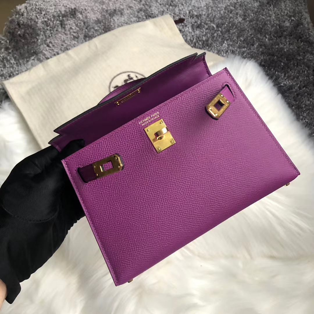 臺灣新北市汐止區 Hermes Kelly Mini 2代 Handbag P9 Anemone 海葵紫