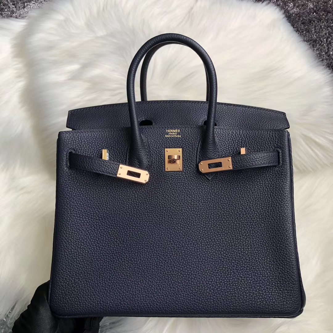 臺灣高雄市鼓山區 Hermes Birkin 25cm Togo 2Z Blue Nuit 午夜藍