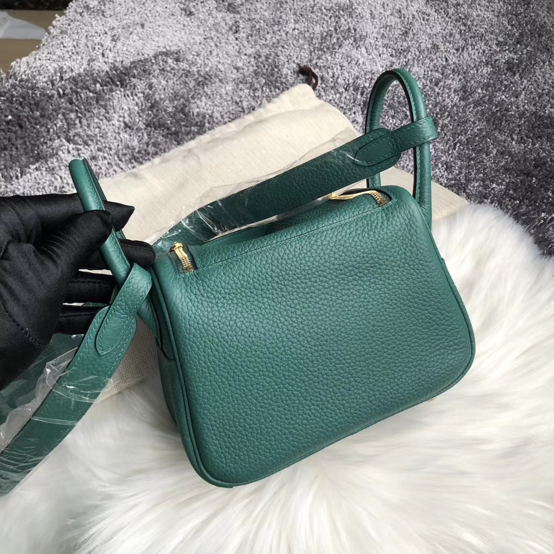 香港 香港島中西區 Hermes lindy mini Clemence 19cm Z6 Malachite 孔雀綠