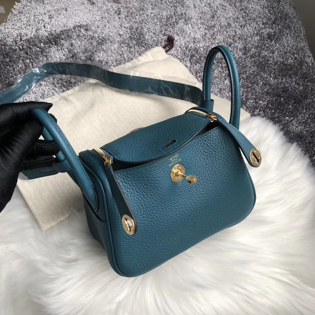 臺灣高雄市岡山區 Hermes lindy mini 19cm W0 博斯普魯斯綠 vert bosphore