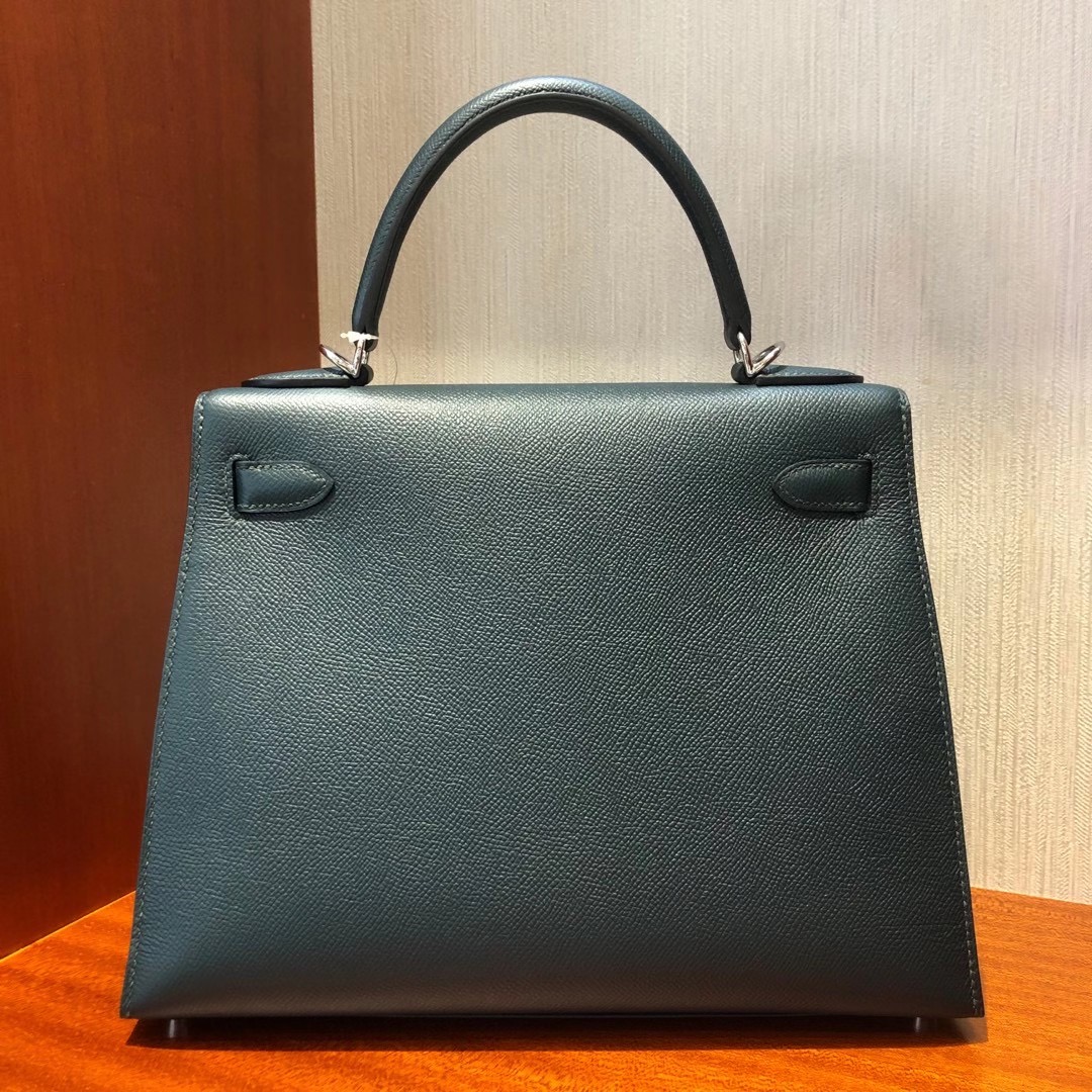 臺灣新北市中和區 Hermes Kelly 28cm Epsom 字母包 H 6O松柏綠Vert Cypres