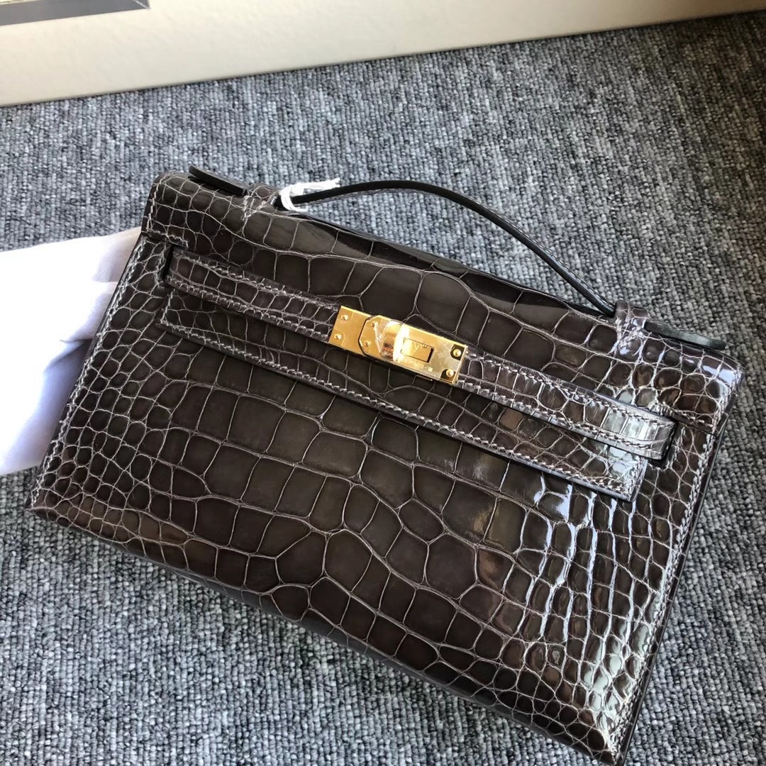 香港南區石澳愛馬仕女包價格 Hermes MiniKelly Pochette CC88 Graphite 石墨灰