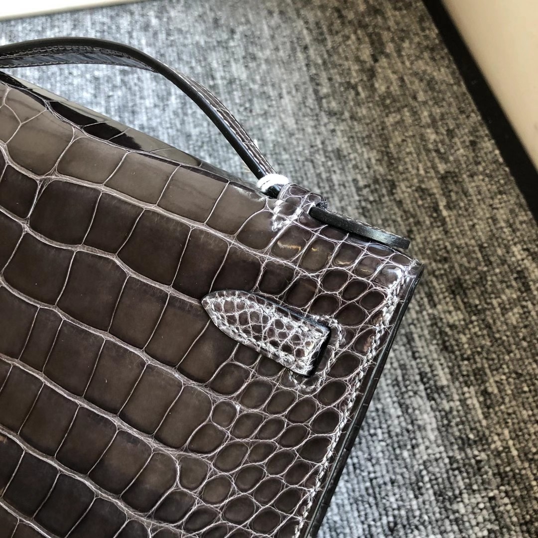 香港南區石澳愛馬仕女包價格 Hermes MiniKelly Pochette CC88 Graphite 石墨灰