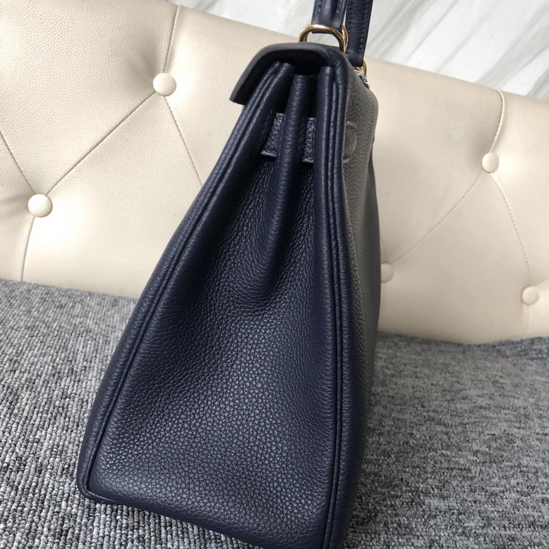 香港西貢區西貢愛馬仕凱莉包多少錢 Hermes Kelly 28cm 2Z Blue Nuit 午夜藍