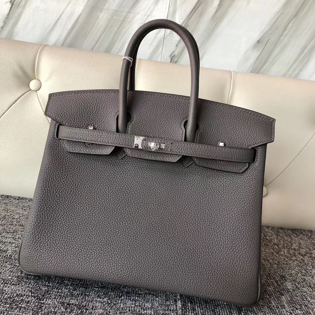 臺北市南港區 愛馬仕鉑金包價格 Hermes Birkin 25cm Togo 8F Etain