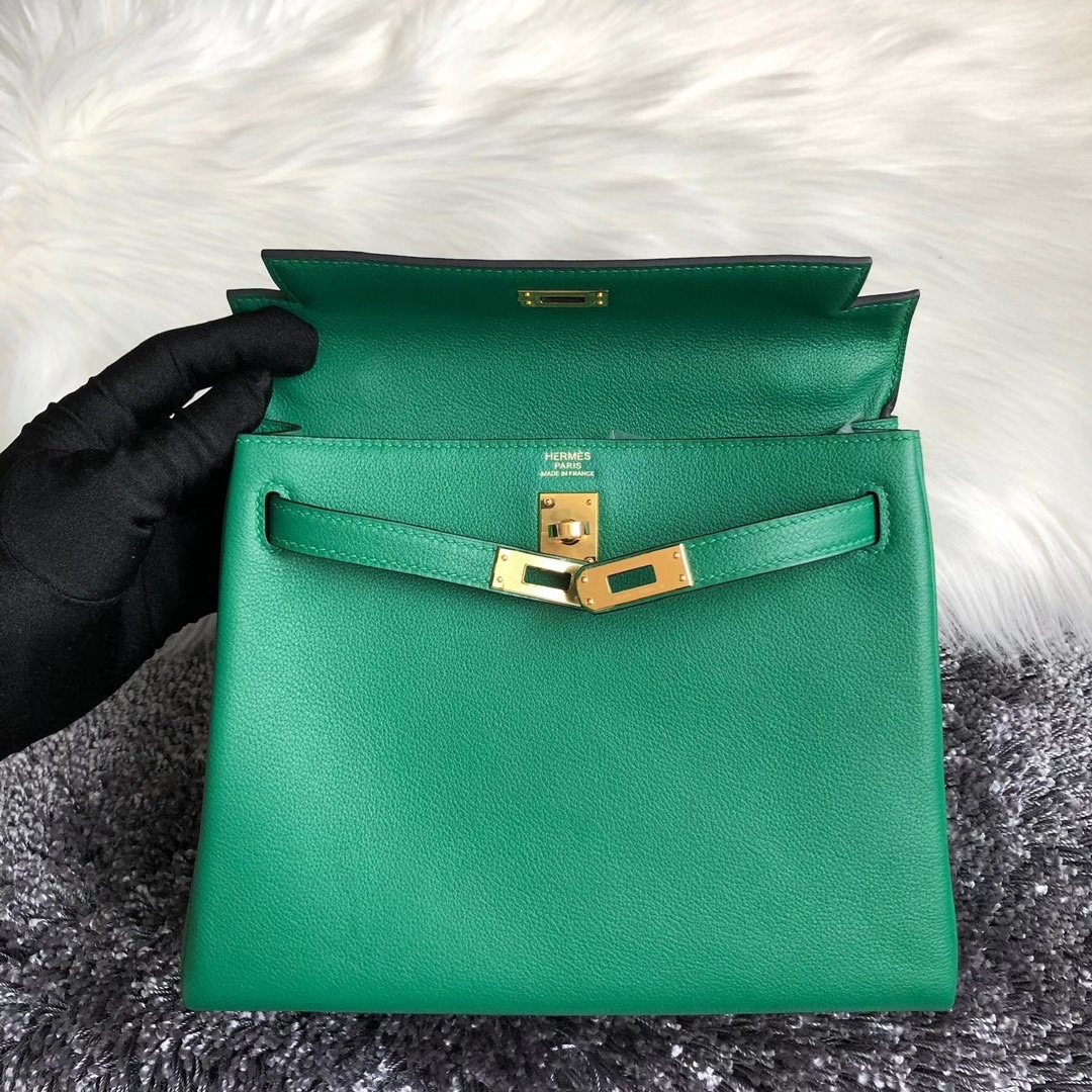 香港深水埗區石硤尾 凱莉包多少錢 Hermes Kelly 25cm U4 Vert Verigo Everycolor