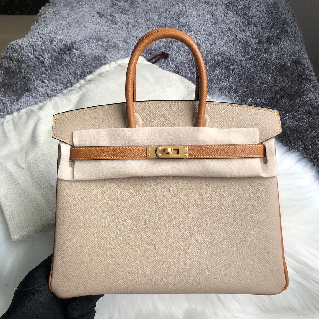 灣仔區香港會議展覽中心 鉑金包 Hong Kong Hermes Birkin 25cm S2 風衣灰 37金棕色